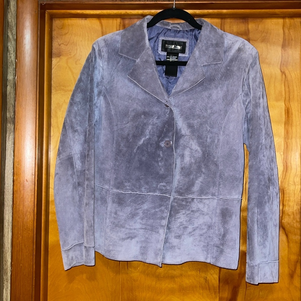 Brandon Thomas, leather, soft purple